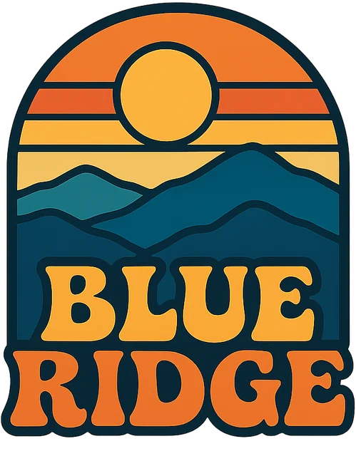 Blue Ridge retro sunset transfer