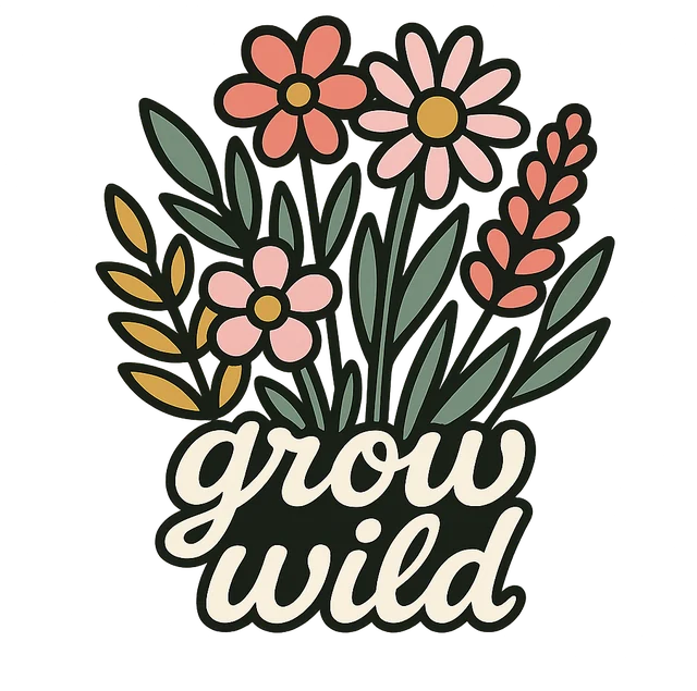 Grow Wild floral transfer