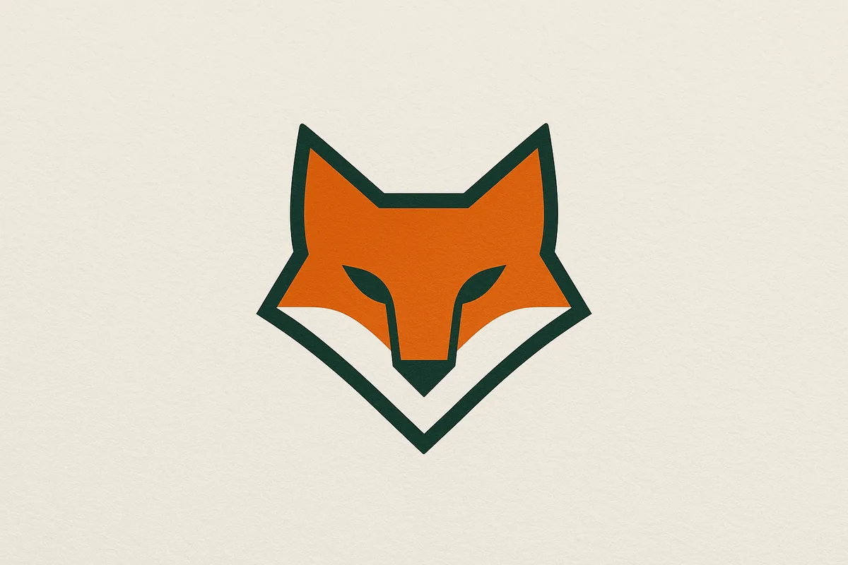 Flat fox logo artwork