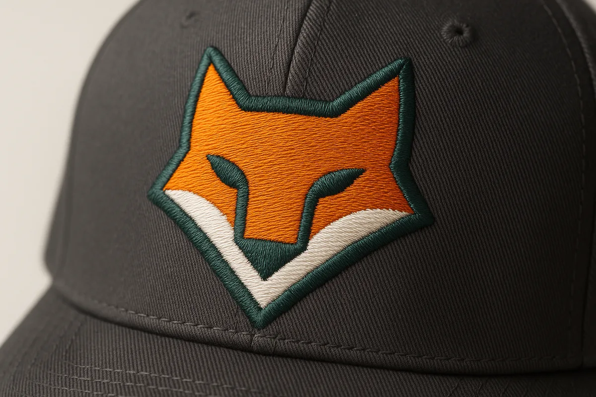 Fox logo embroidered on a cap